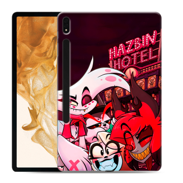 Силиконовый чехол на Samsung Galaxy Tab S8 Plus с принтом Hazbin Hotel Отель Хазбин
