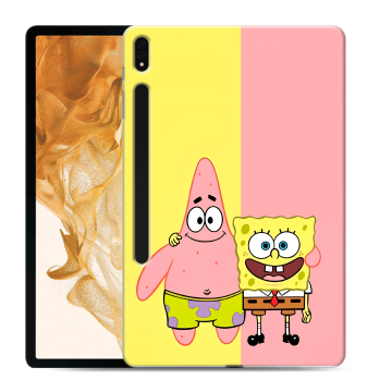 Силиконовый чехол на Samsung Galaxy Tab S8 Plus с принтом Спанч боб Спанчбоб