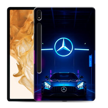 Силиконовый чехол на Samsung Galaxy Tab S8 Plus с принтом Mercedes Мерседес