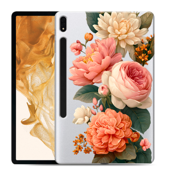 Силиконовый чехол на Samsung Galaxy Tab S8 Plus с принтом цветы