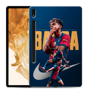 Силиконовый чехол на Samsung Galaxy Tab S8 Plus с принтом Барселона Barca Yamal 