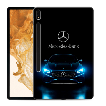 Силиконовый чехол на Samsung Galaxy Tab S8 Plus с принтом Mercedes Мерседес