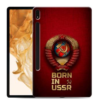 Силиконовый чехол на Samsung Galaxy Tab S8 Plus с принтом Флаг Герб СССР