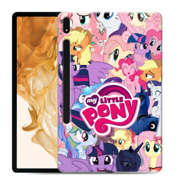 Силиконовый чехол на Samsung Galaxy Tab S8 Plus с принтом My little pony Дружба чудо