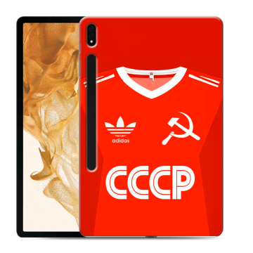 Силиконовый чехол на Samsung Galaxy Tab S8 Plus с принтом Флаг Герб СССР