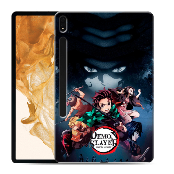 Силиконовый чехол на Samsung Galaxy Tab S8 Plus с принтом Demon Slayer Клинок рассекающий демонов