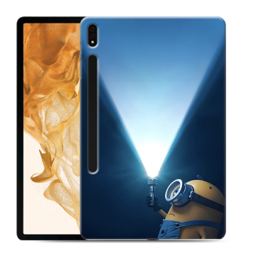 Силиконовый чехол на Samsung Galaxy Tab S8 Plus с принтом Миньоны