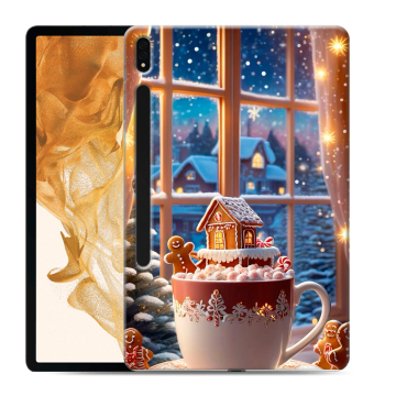Силиконовый чехол на Samsung Galaxy Tab S8 Plus с принтом Новый год
