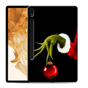 Силиконовый чехол на Samsung Galaxy Tab S8 Plus с принтом Новый год Гринч
