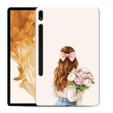 Силиконовый чехол на Samsung Galaxy Tab S8 Plus с принтом женский