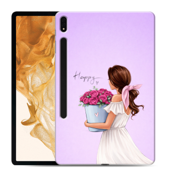 Силиконовый чехол на Samsung Galaxy Tab S8 Plus с принтом женский