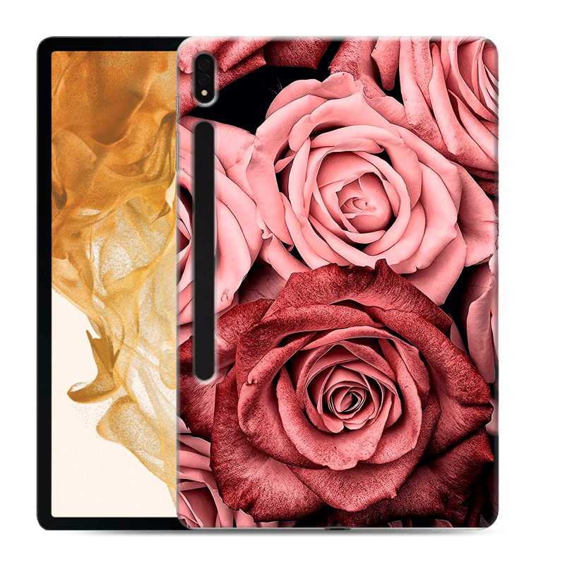 Силиконовый чехол на Samsung Galaxy Tab S8 Plus с принтом Цветы розы Силиконовый чехол на Samsung Galaxy Tab S8 Plus с принтом Цветы розы