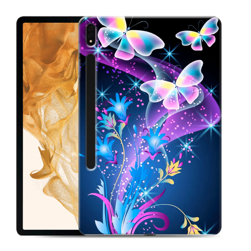 Силиконовый чехол на Samsung Galaxy Tab S8 Plus с принтом Бабочки Силиконовый чехол на Samsung Galaxy Tab S8 Plus с принтом Бабочки