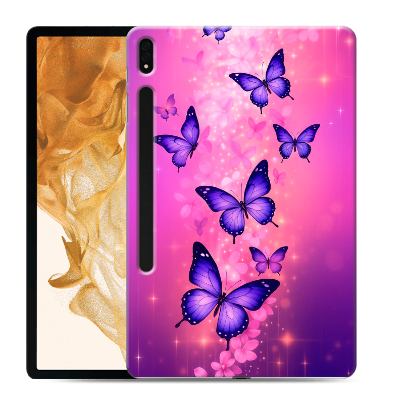 Силиконовый чехол на Samsung Galaxy Tab S8 Plus с принтом Бабочки Силиконовый чехол на Samsung Galaxy Tab S8 Plus с принтом Бабочки