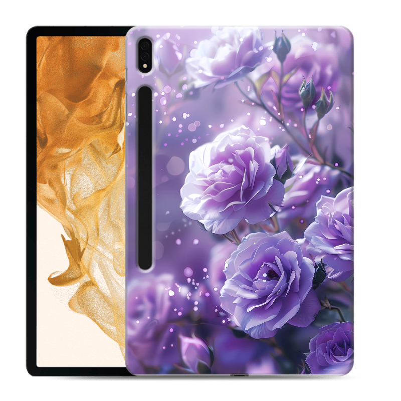 Силиконовый чехол на Samsung Galaxy Tab S8 Plus с принтом Розы цветы Силиконовый чехол на Samsung Galaxy Tab S8 Plus с принтом Розы цветы