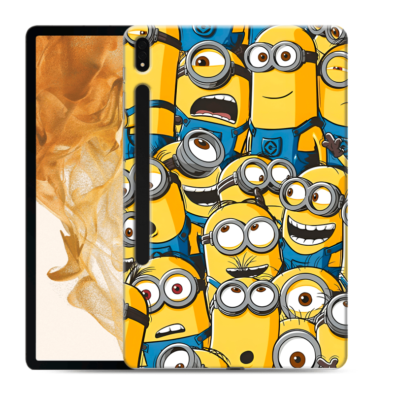 Силиконовый чехол на Samsung Galaxy Tab S8 Plus с принтом Миньоны Силиконовый чехол на Samsung Galaxy Tab S8 Plus с принтом Миньоны