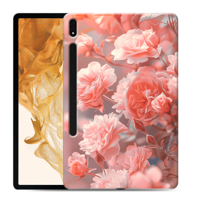 Силиконовый чехол на Samsung Galaxy Tab S8 Plus с принтом Розы цветы Силиконовый чехол на Samsung Galaxy Tab S8 Plus с принтом Розы цветы