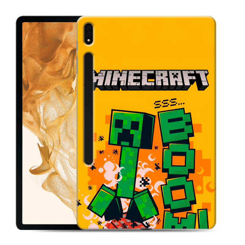 Силиконовый чехол на Samsung Galaxy Tab S8 Plus с принтом Майнкрафт Minecraft Силиконовый чехол на Samsung Galaxy Tab S8 Plus с принтом Майнкрафт Minecraft
