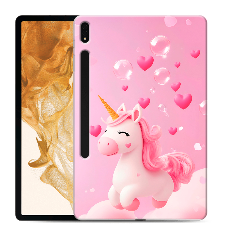 Силиконовый чехол на Samsung Galaxy Tab S8 Plus с принтом Единорог Силиконовый чехол на Samsung Galaxy Tab S8 Plus с принтом Единорог