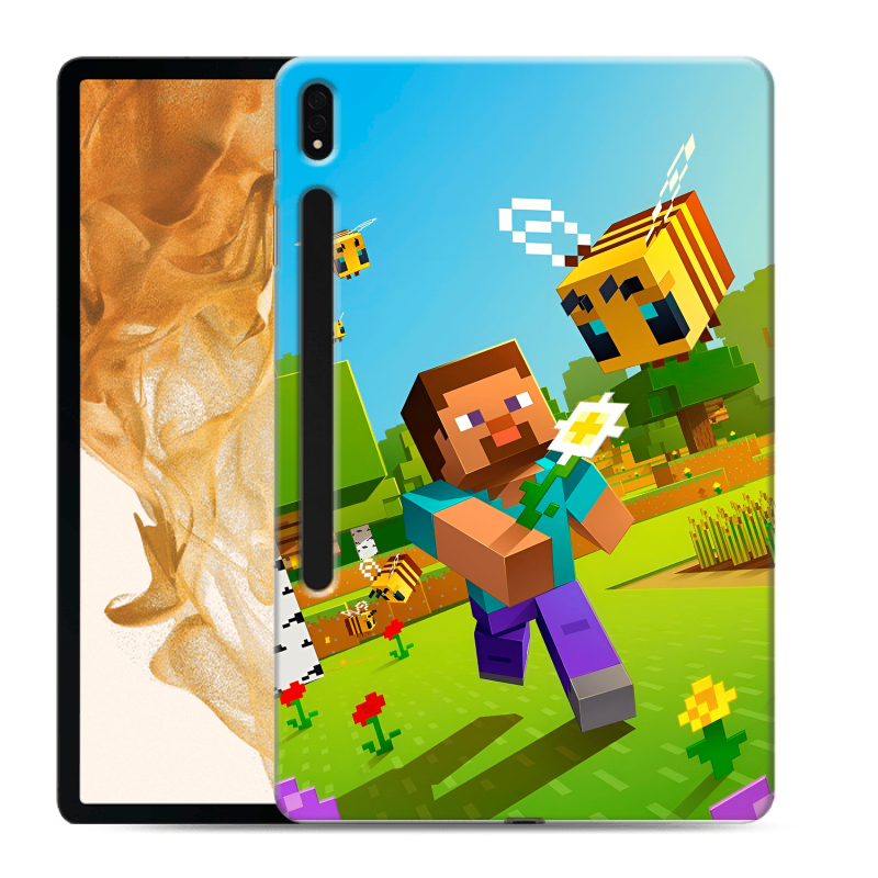 Силиконовый чехол на Samsung Galaxy Tab S8 Plus с принтом Майнкрафт Minecraft Силиконовый чехол на Samsung Galaxy Tab S8 Plus с принтом Майнкрафт Minecraft