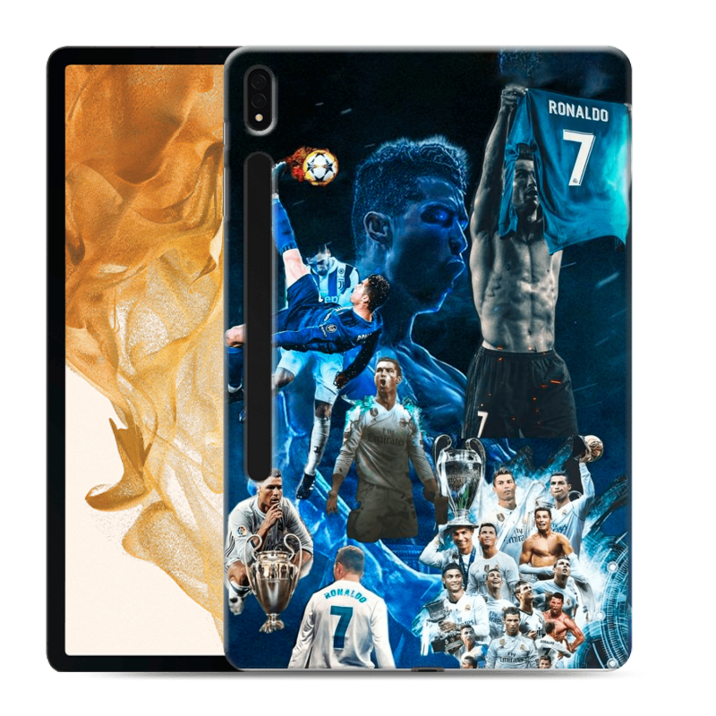 Силиконовый чехол на Samsung Galaxy Tab S8 Plus с принтом Реал Роналдо Силиконовый чехол на Samsung Galaxy Tab S8 Plus с принтом Реал Роналдо