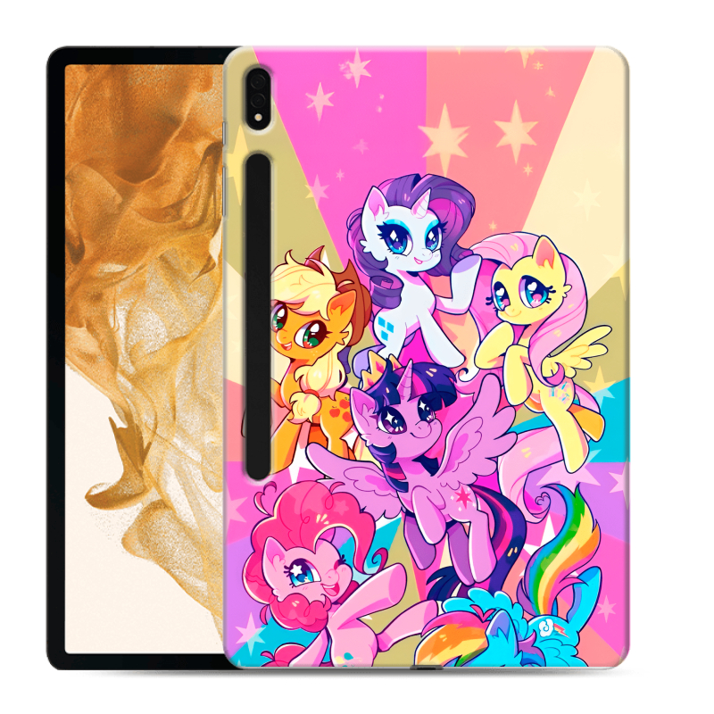 Силиконовый чехол на Samsung Galaxy Tab S8 Plus с принтом My little pony Дружба чудо Силиконовый чехол на Samsung Galaxy Tab S8 Plus с принтом My little pony Дружба чудо