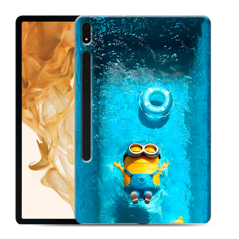 Силиконовый чехол на Samsung Galaxy Tab S8 Plus с принтом Миньоны Силиконовый чехол на Samsung Galaxy Tab S8 Plus с принтом Миньоны