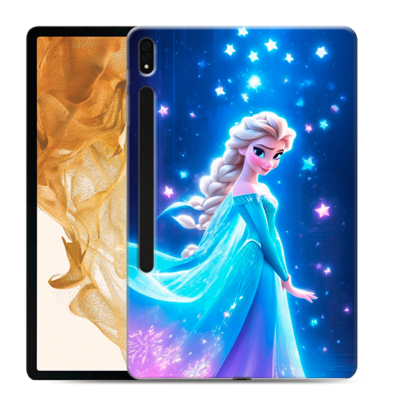 Силиконовый чехол на Samsung Galaxy Tab S8 Plus с принтом Холодное сердце Frozen Силиконовый чехол на Samsung Galaxy Tab S8 Plus с принтом Холодное сердце Frozen