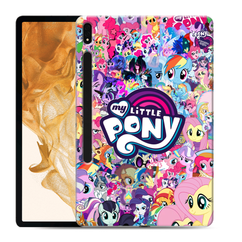Силиконовый чехол на Samsung Galaxy Tab S8 Plus с принтом My little pony Дружба чудо Силиконовый чехол на Samsung Galaxy Tab S8 Plus с принтом My little pony Дружба чудо