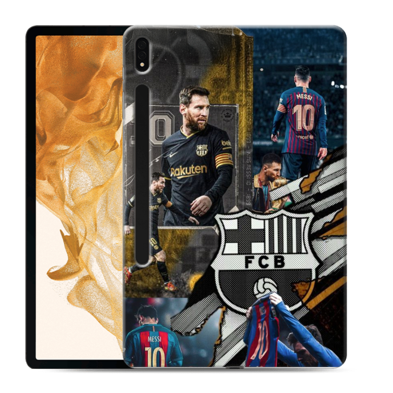 Силиконовый чехол на Samsung Galaxy Tab S8 Plus с принтом Messi Barcelona Силиконовый чехол на Samsung Galaxy Tab S8 Plus с принтом Messi Barcelona