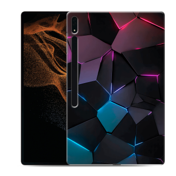 Силиконовый чехол на планшета Samsung Galaxy Tab S8 Ultra с принтом Геометрия неона Силиконовый чехол на планшета Samsung Galaxy Tab S8 Ultra с принтом Геометрия неона
