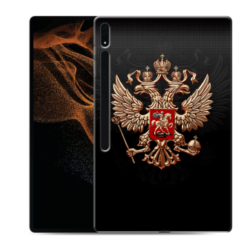 Силиконовый чехол на планшета Samsung Galaxy Tab S8 Ultra с принтом Герб России Силиконовый чехол на планшета Samsung Galaxy Tab S8 Ultra с принтом Герб России