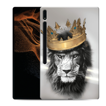 Силиконовый чехол на планшета Samsung Galaxy Tab S8 Ultra с принтом Лев с короной Силиконовый чехол на планшета Samsung Galaxy Tab S8 Ultra с принтом Лев с короной