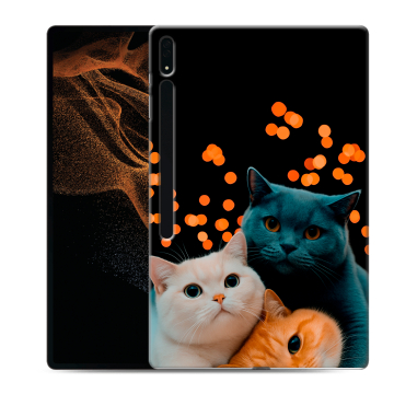 Силиконовый чехол на планшета Samsung Galaxy Tab S8 Ultra с принтом Кошки Силиконовый чехол на планшета Samsung Galaxy Tab S8 Ultra с принтом Кошки