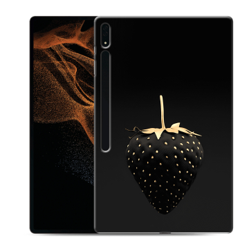 Силиконовый чехол на планшета Samsung Galaxy Tab S8 Ultra с принтом Черная клубника Силиконовый чехол на планшета Samsung Galaxy Tab S8 Ultra с принтом Черная клубника