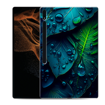 Силиконовый чехол на планшета Samsung Galaxy Tab S8 Ultra с принтом Листья Силиконовый чехол на планшета Samsung Galaxy Tab S8 Ultra с принтом Листья