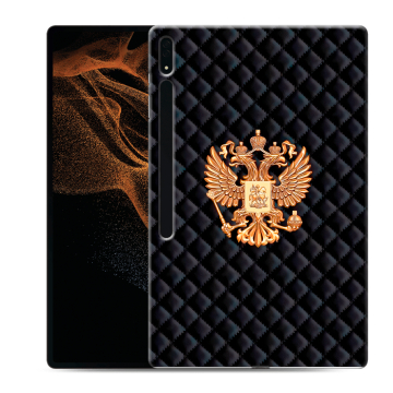 Силиконовый чехол на Samsung Galaxy Tab S8 Ultra с принтом Герб России принт