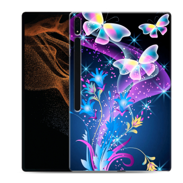 Силиконовый чехол на Samsung Galaxy Tab S8 Ultra с принтом Бабочки