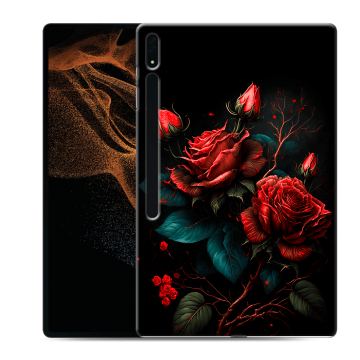 Силиконовый чехол на Samsung Galaxy Tab S8 Ultra с принтом Розы красные