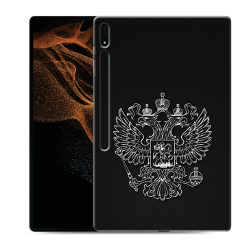 Силиконовый чехол на Samsung Galaxy Tab S8 Ultra с принтом Герб России