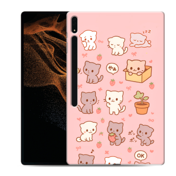 Силиконовый чехол на Samsung Galaxy Tab S8 Ultra с принтом Hello Kitty Хелоу Кити