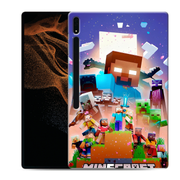 Силиконовый чехол на Samsung Galaxy Tab S8 Ultra с принтом Майнкрафт Minecraft Силиконовый чехол на Samsung Galaxy Tab S8 Ultra с принтом Майнкрафт Minecraft