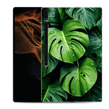 Силиконовый чехол на Samsung Galaxy Tab S8 Ultra с принтом Листья
