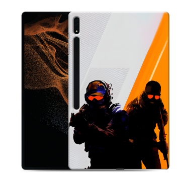 Силиконовый чехол на Samsung Galaxy Tab S8 Ultra с принтом Контер страйк Counter strike