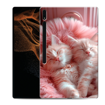 Силиконовый чехол на Samsung Galaxy Tab S8 Ultra с принтом котята котики Силиконовый чехол на Samsung Galaxy Tab S8 Ultra с принтом котята котики