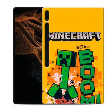 Силиконовый чехол на Samsung Galaxy Tab S8 Ultra с принтом Майнкрафт Minecraft