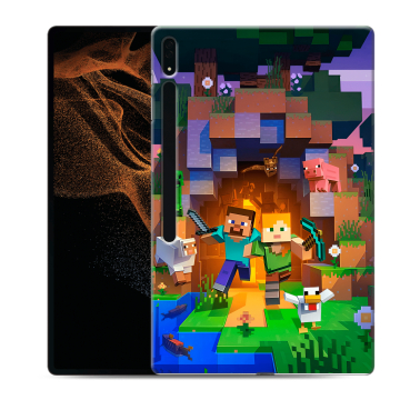 Силиконовый чехол на Samsung Galaxy Tab S8 Ultra с принтом Майнкрафт Minecraft Силиконовый чехол на Samsung Galaxy Tab S8 Ultra с принтом Майнкрафт Minecraft
