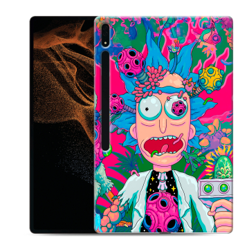 Силиконовый чехол на Samsung Galaxy Tab S8 Ultra с принтом Рик и Морти Rick Morty