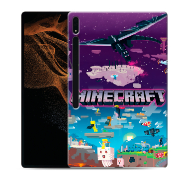 Силиконовый чехол на Samsung Galaxy Tab S8 Ultra с принтом Майнкрафт Minecraft