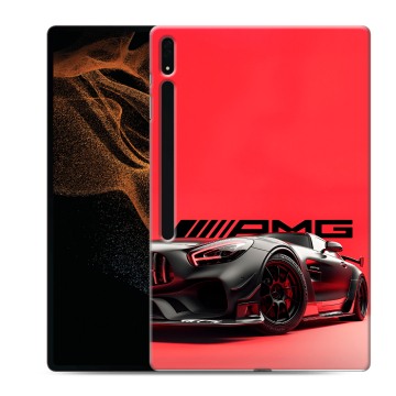Силиконовый чехол на Samsung Galaxy Tab S8 Ultra с принтом Мерседес Mercedes AMG
